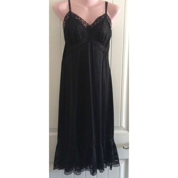 Van Raalte Other - Vintage Van Raalte Women's Full Slip 32 Opaquelon Floral Lace Accordion Pleats